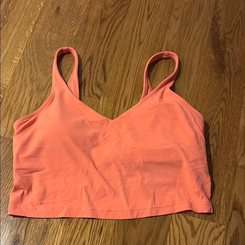 Coral lululemon cropped align tank - size 12 - perfect condition - barely worn